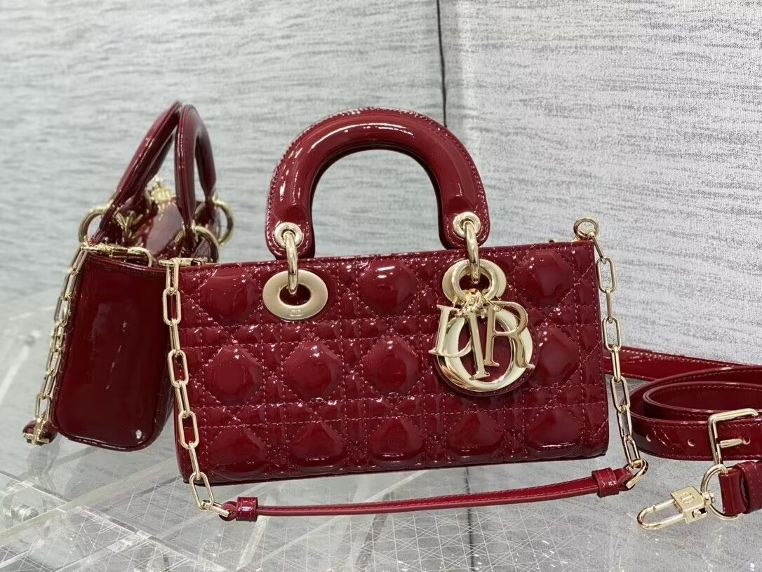 D*0r SMALL LADY D-JOY BAG RED 22x6x12cm