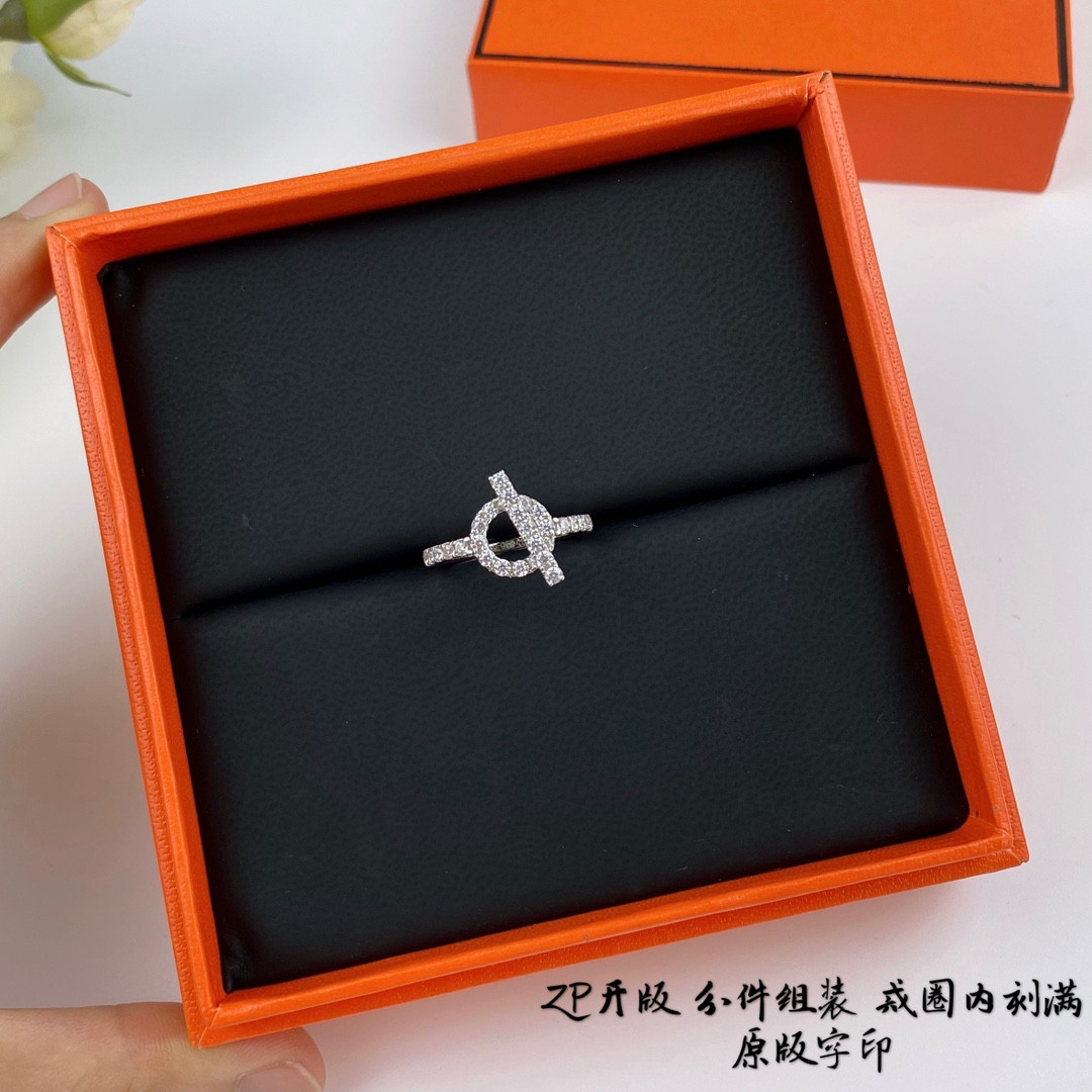 Hermès OT Buckle Full Diamond Ring
