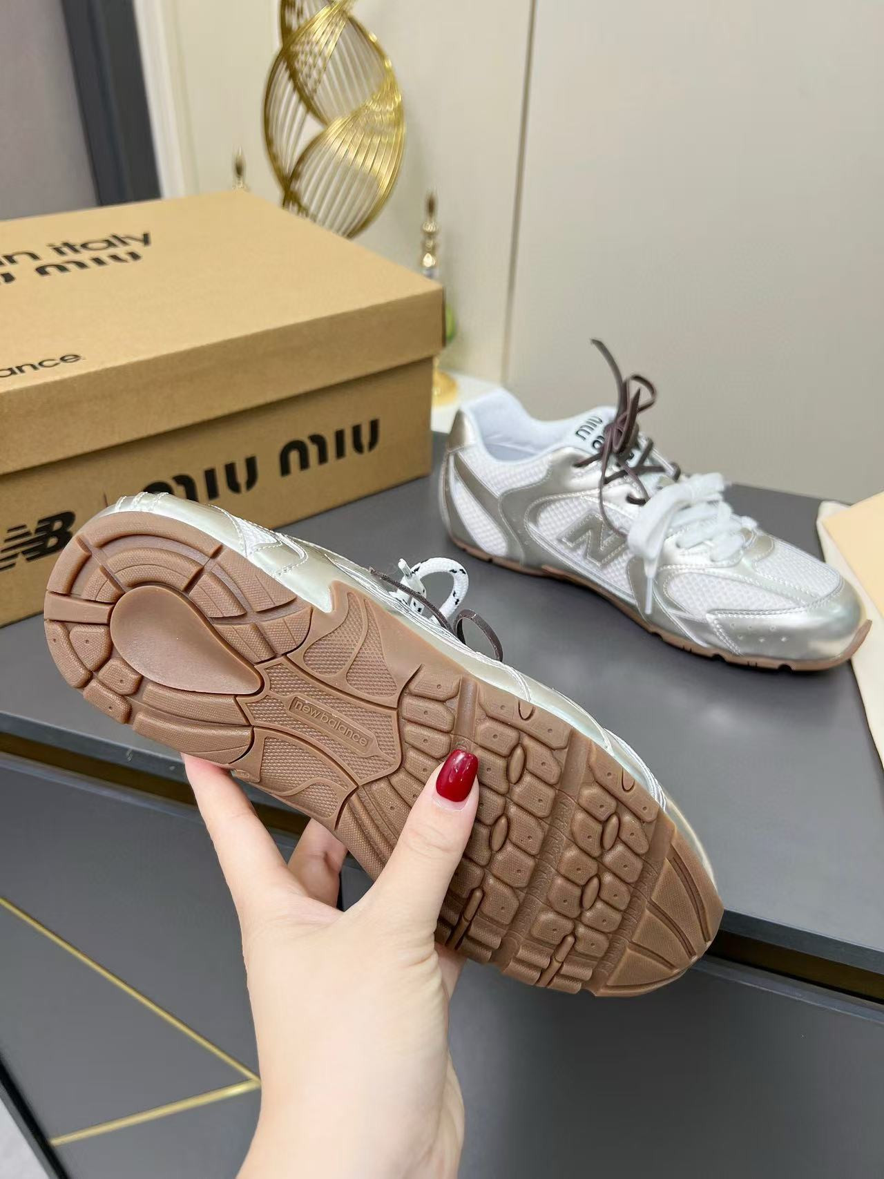 UA New Balance 530 SL Miu Miu Metallic Silver