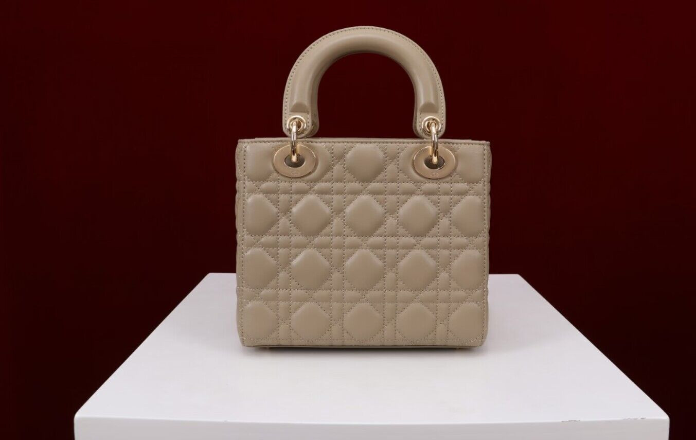 Small Lady D*0r My ABCD*0r Bag Sand Colored 20 x 17 x 8 cm