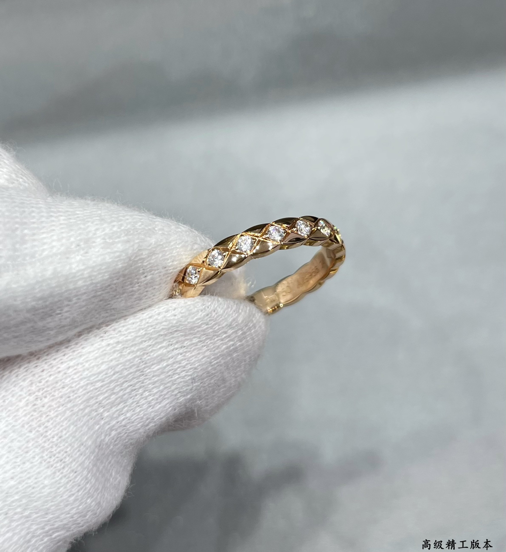 Ch*el Narrow diamond with diamond Ring
