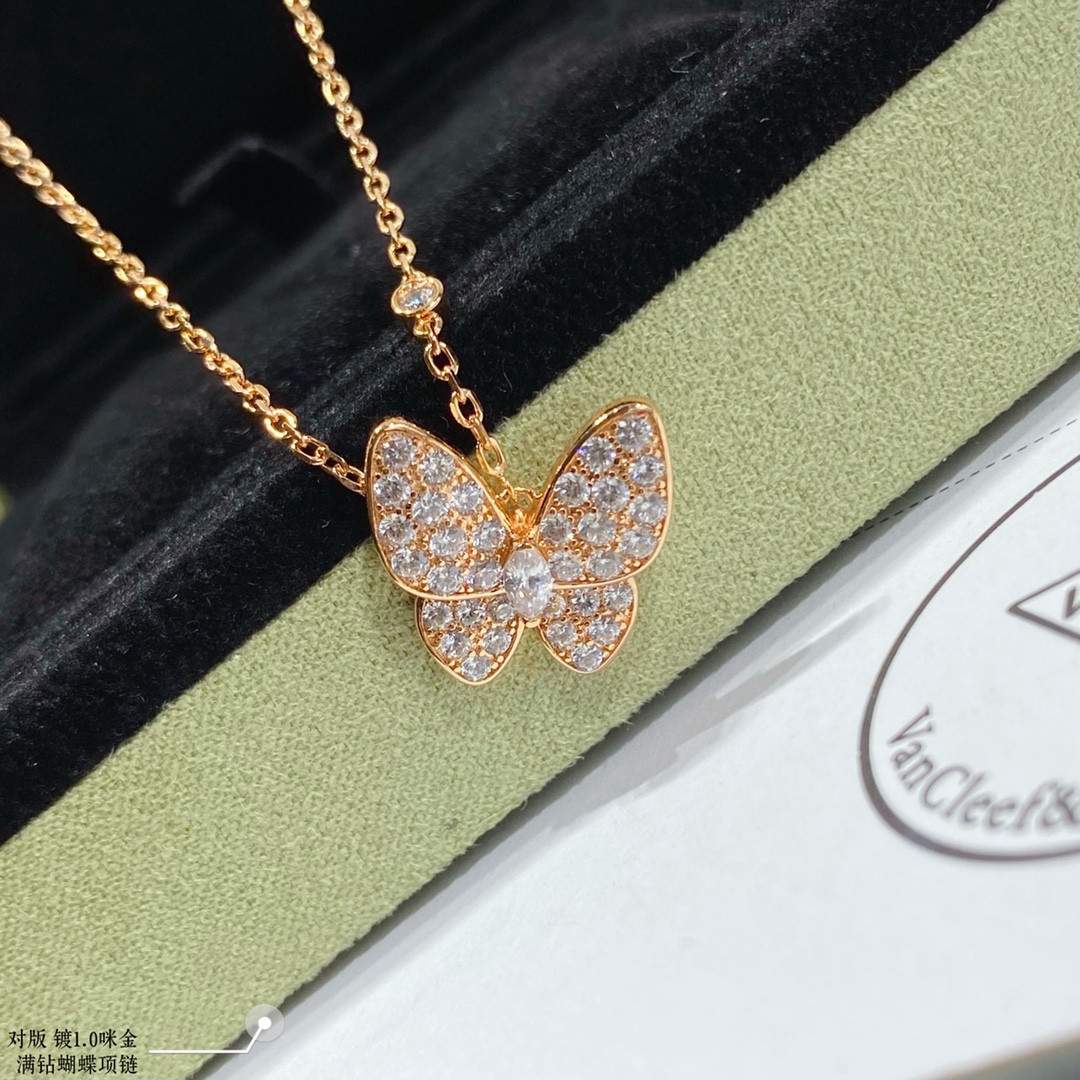 V*N CL*F & Arpels High-end diamond butterfly Necklace