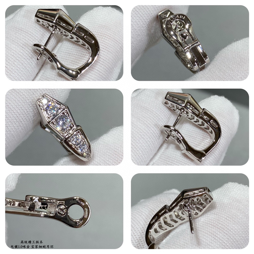B*l*ai Full of diamond snake Earrings