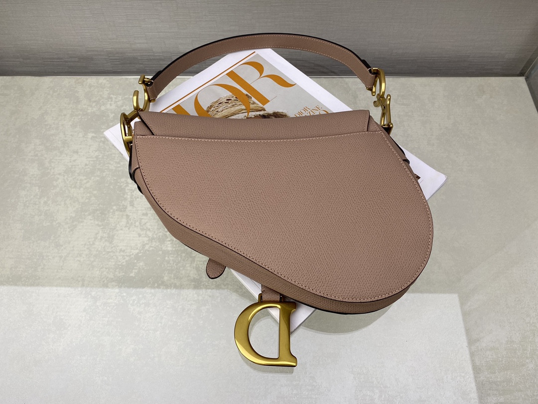 D*0r Saddle Bag Warm Taupe Grained Calfskin 25.5x20x6.5cm