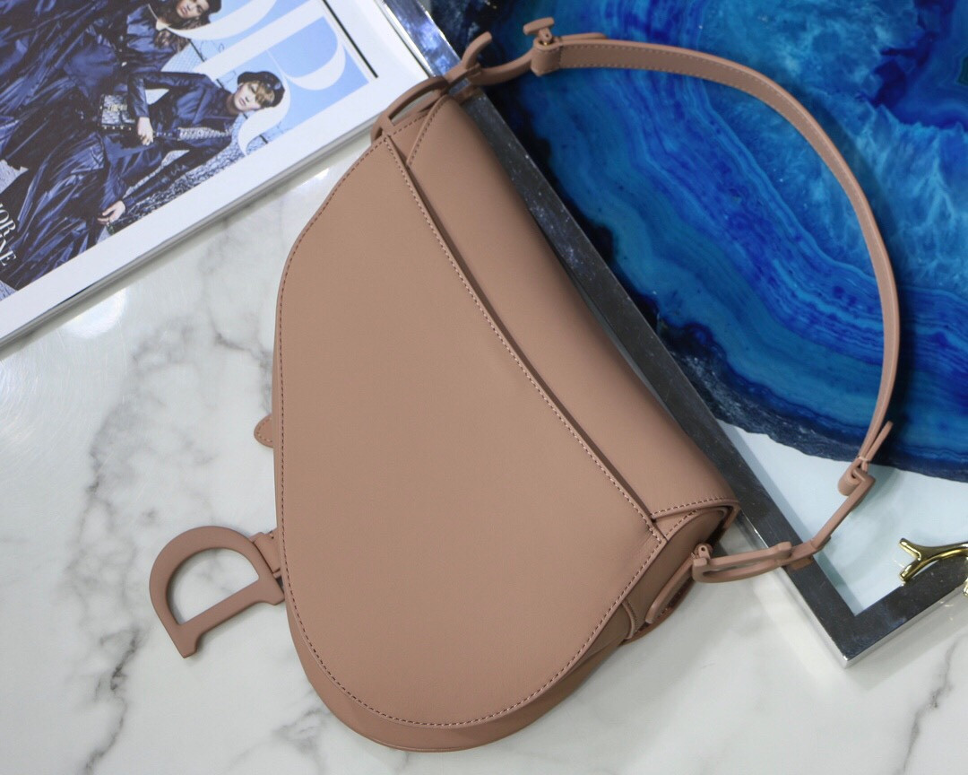 D*0r Saddle Bag Antique Pink Smooth Calfskin 25.5x20x6.5cm