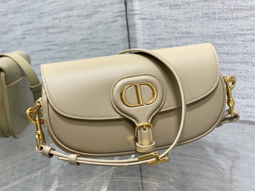 D*0r BOBBY EAST-WEST BAG Sand-Colored Box Calfskin