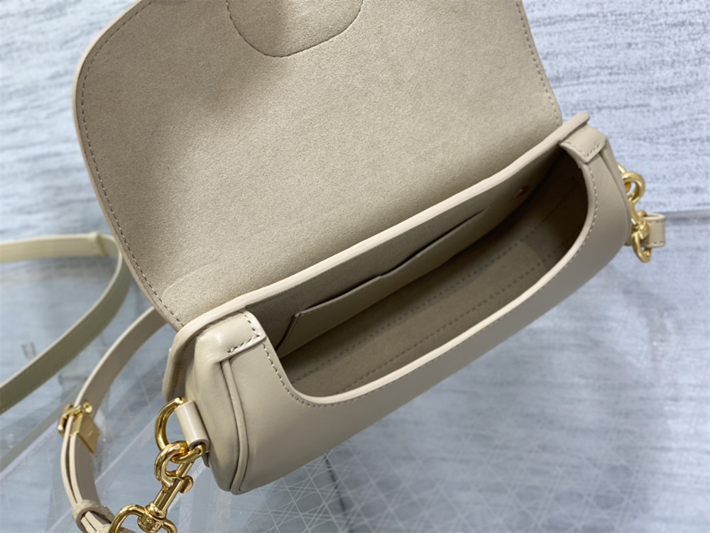D*0r BOBBY EAST-WEST BAG Sand-Colored Box Calfskin