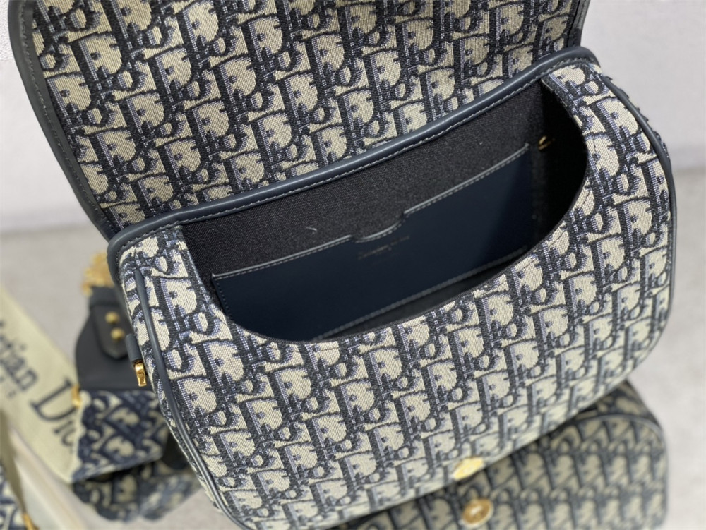 LARGE D*0r BOBBY BAG Blue D*0r Oblique Jacquard
