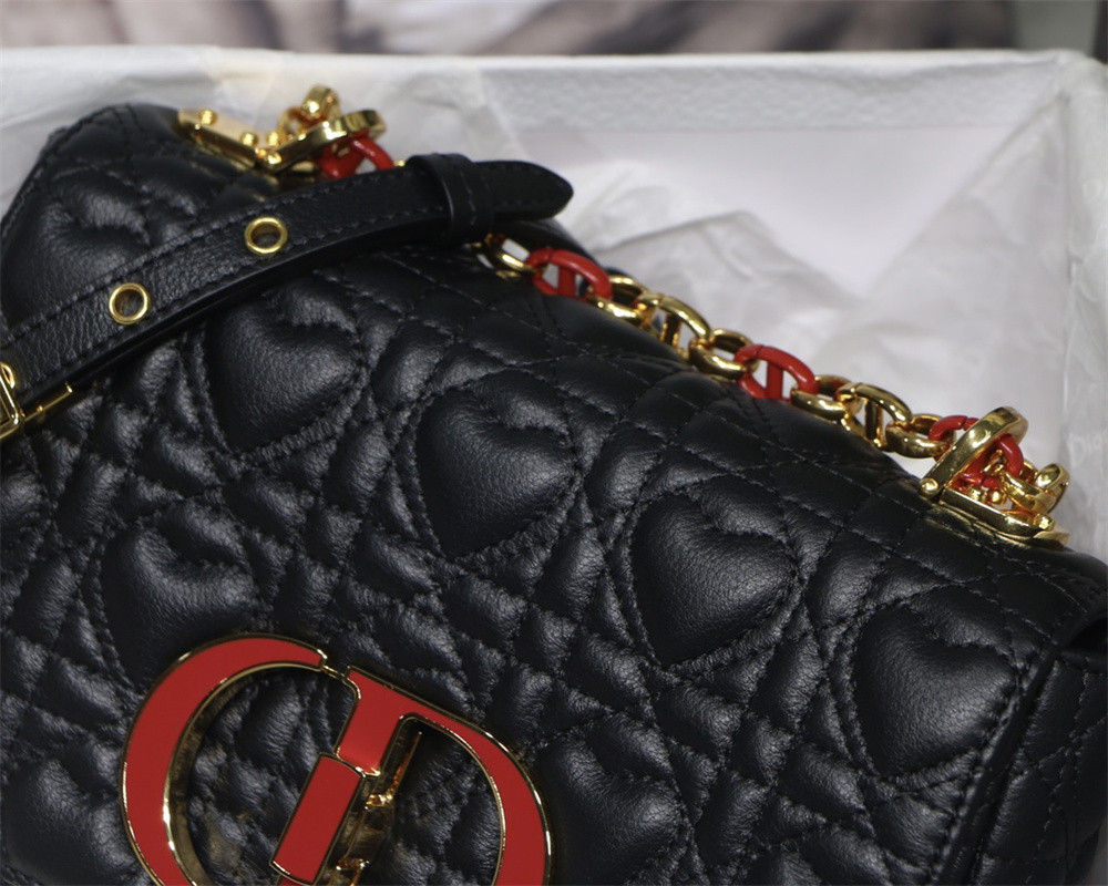 SMALL D*0r CARO BAG amour black 20 x 12 x 7 cm