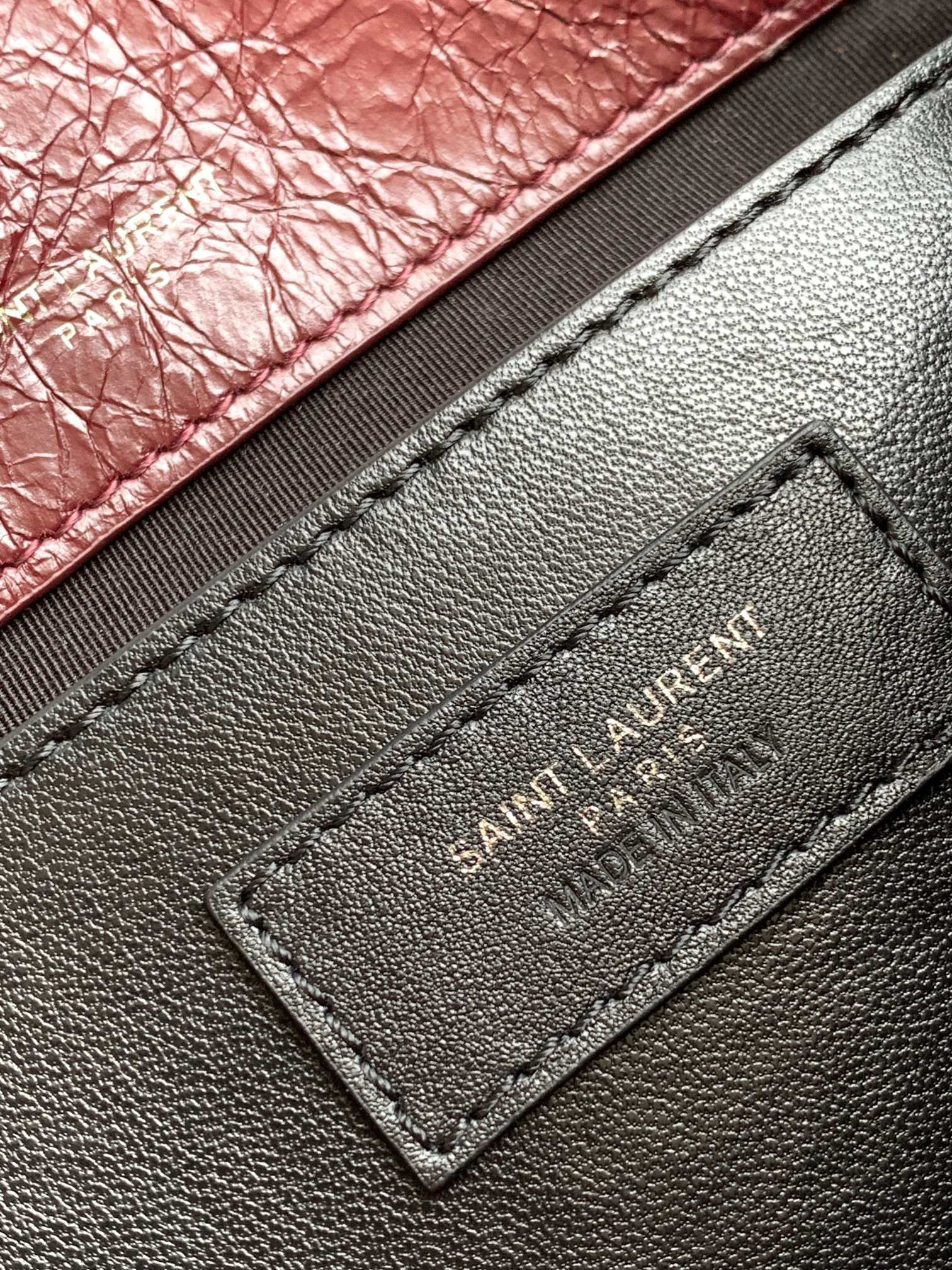 Y*L NIKI BABY IN VINTAGE LEATHER Claret 8.2 X 6 X 2.9 INCHES
