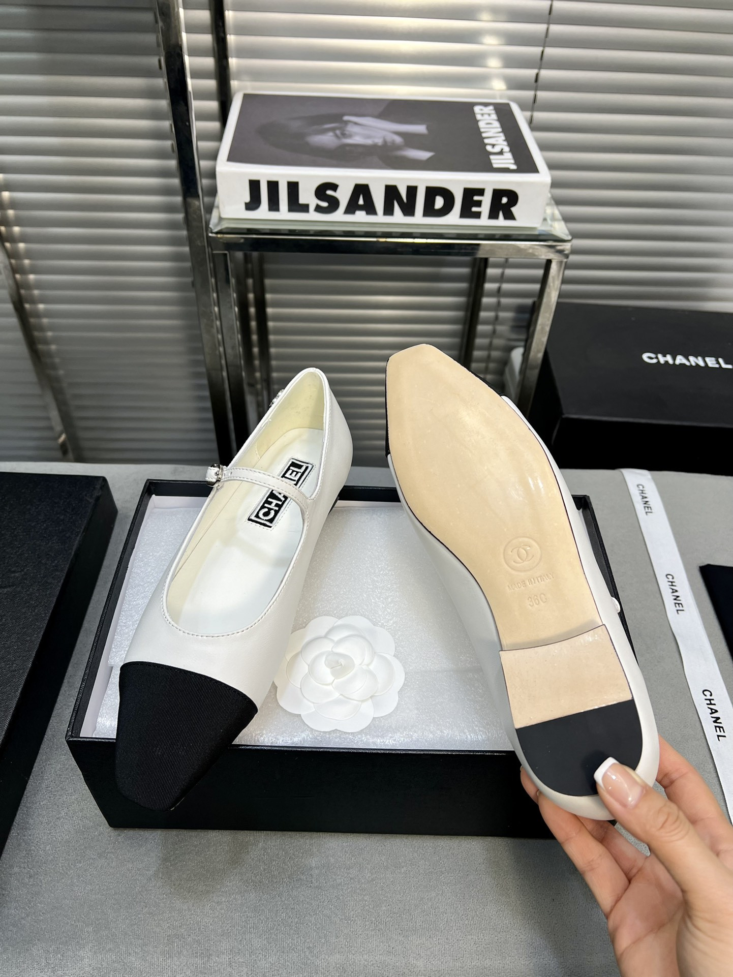 UA Ch*el MARY JANES Lambskin