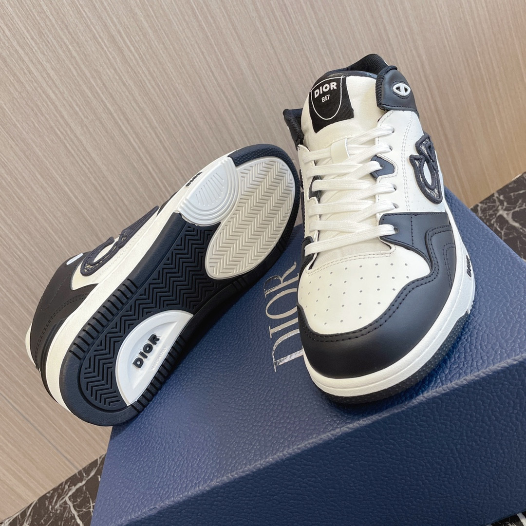 UA D*0r B57 Mid-Top Sneaker Black and White