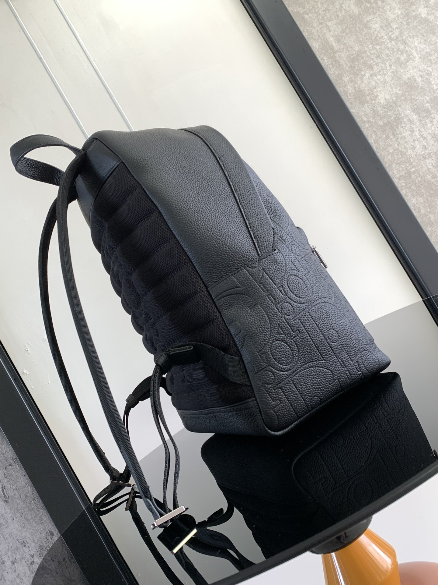 Rider 2.0 Backpack Black D*0r Gravity Leather and Black Grained Calfskin 31 x 40 x 18 cm