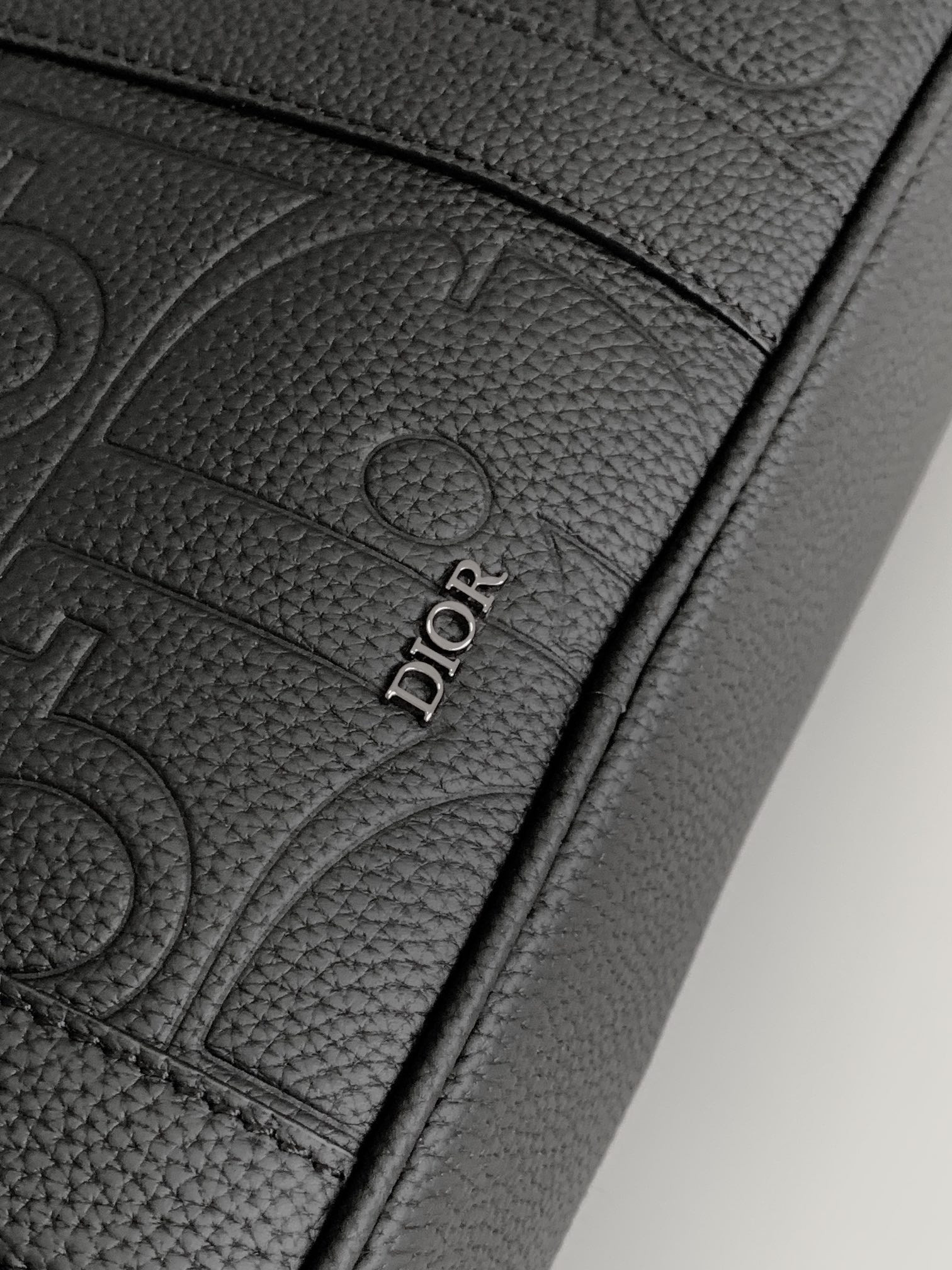 D*0r Zipped Briefcase Black D*0r Gravity Leather and Black Grained Calfskin 37 x 28 x 6 cm