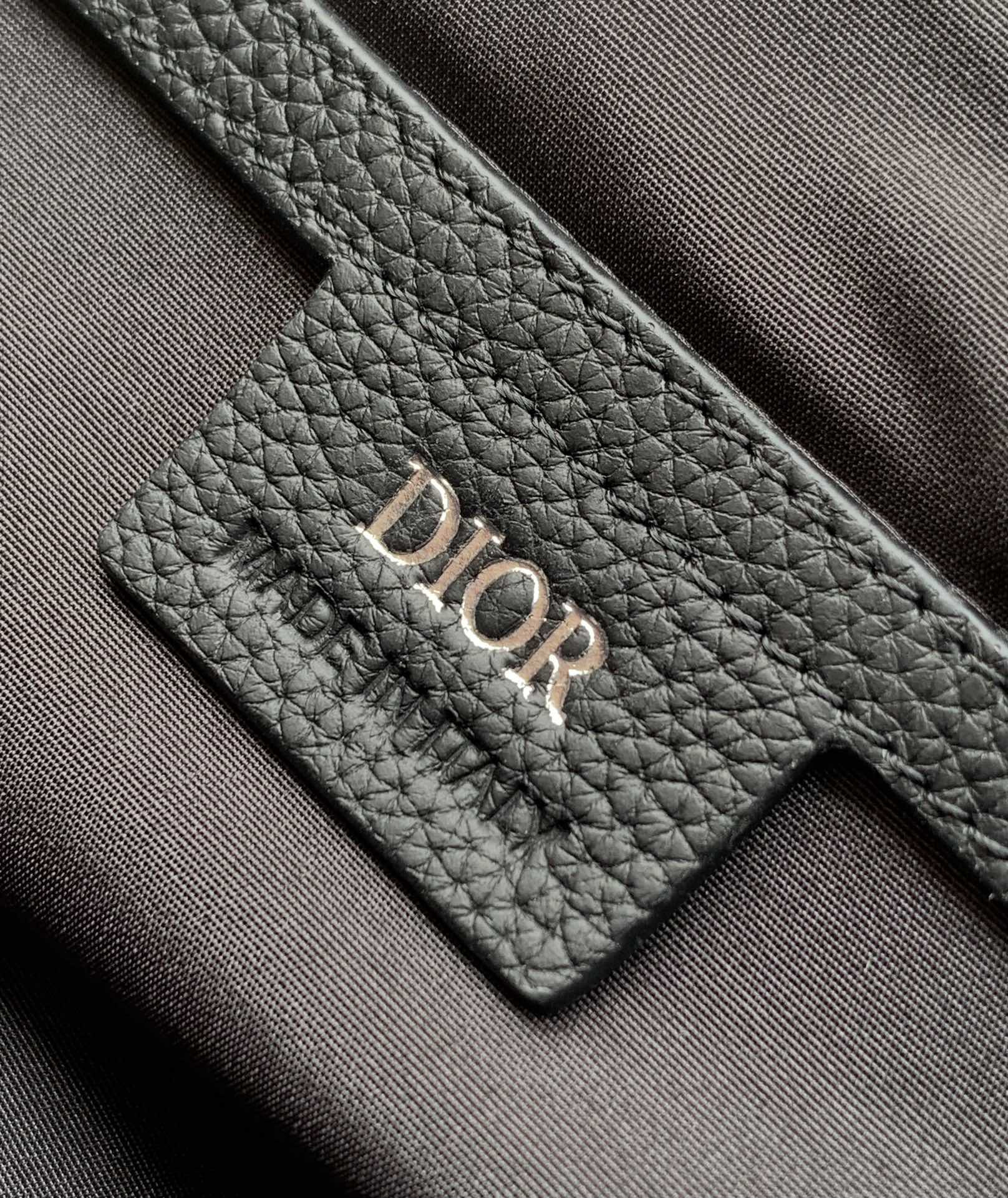 D*0r Hit the Road Messenger Bag with Flap Black D*0r Gravity Leather and Black Grained Calfskin  24 x 18 x 8 cm