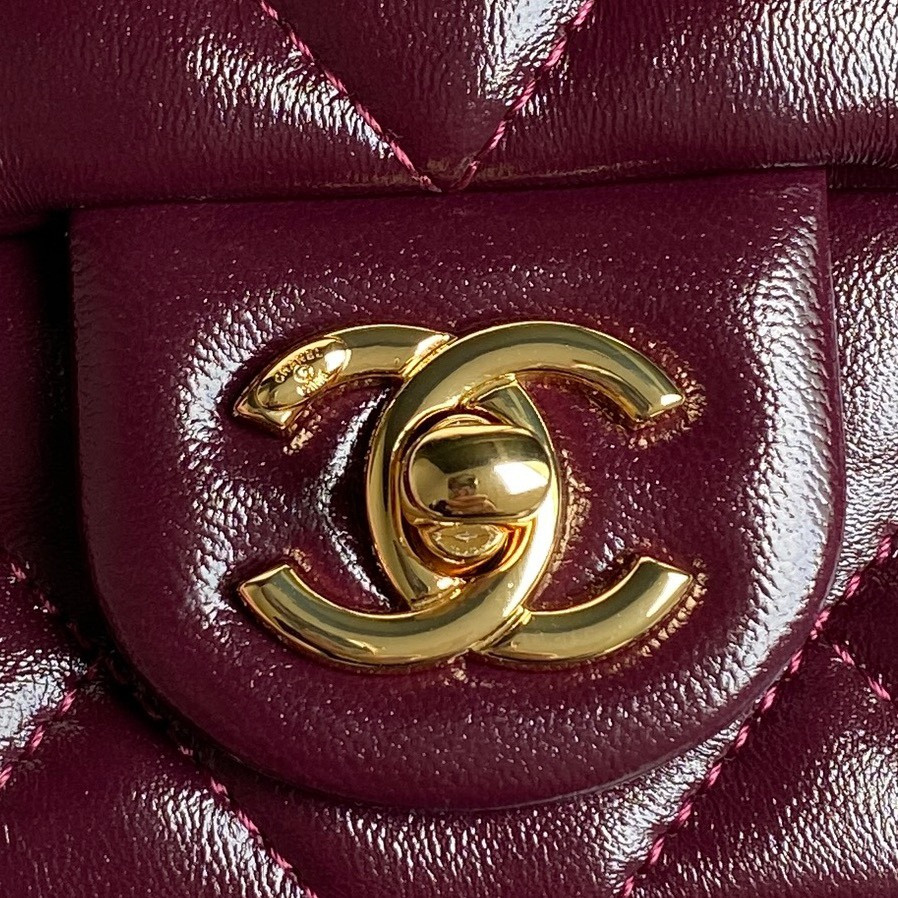 Ch*el MINI FLAP BAG WITH TOP HANDLE 14×19×8.5cm