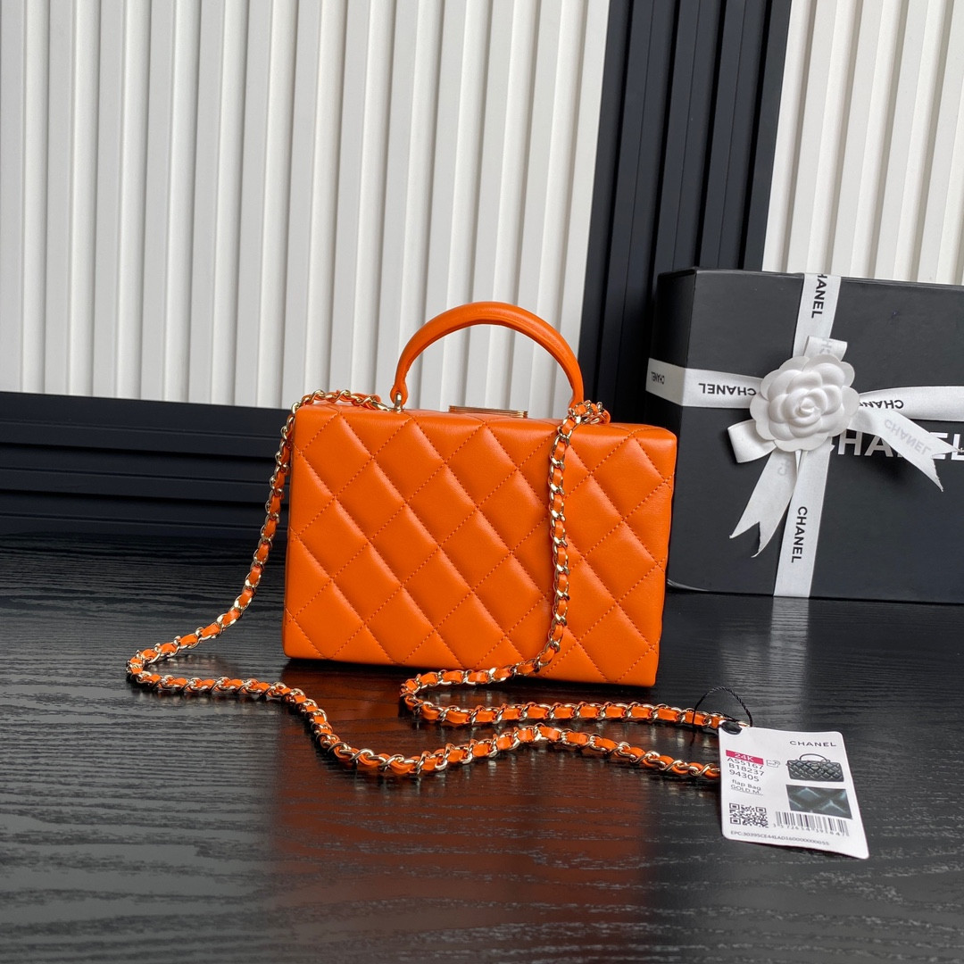 Ch*el Small Box Bag 12.5x18x6.5cm