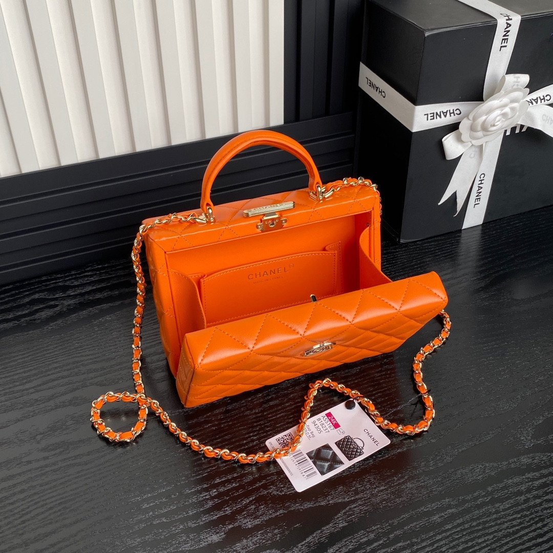 Ch*el Small Box Bag 12.5x18x6.5cm